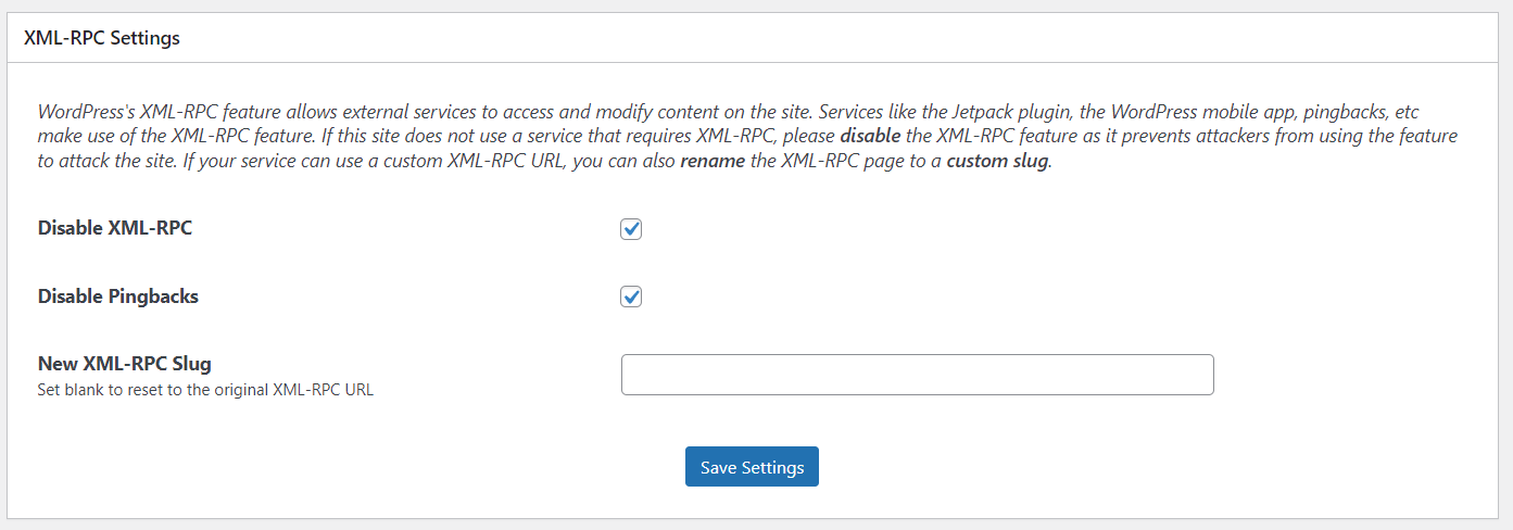 WordPress security Disable XML-RPC and Pingbacks WordPress security Disable XML-RPC and Pingbacks