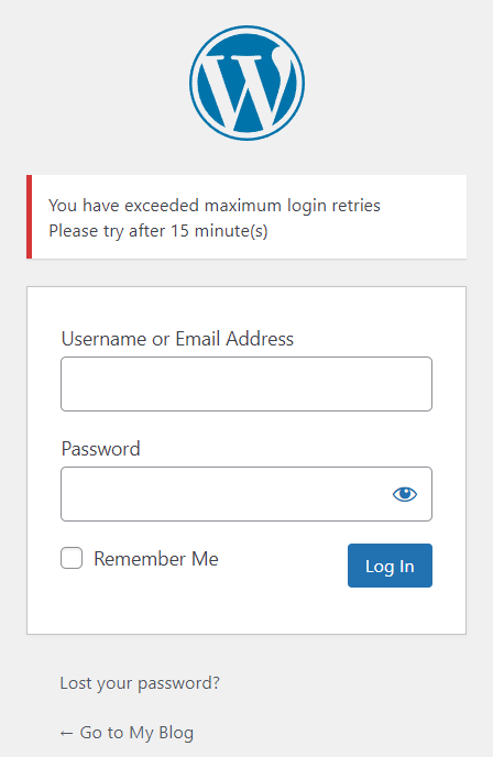 WordPress security Loginizer Lockout WordPress security Loginizer Lockout